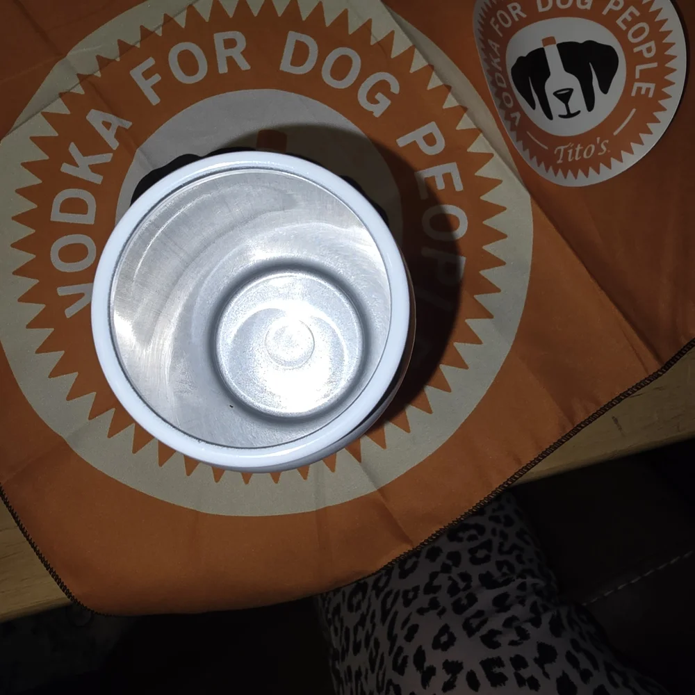 NEW Lot Of 2 Tito's Vodka for Dog People Pet Bandana Sticker & Decorative Can